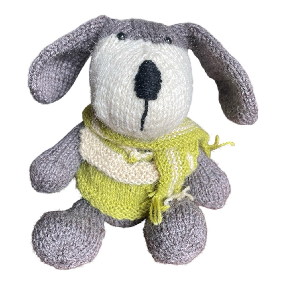 Puppy with Vest Handmade Stuffed Animal Plush Toy Gift for Kids Dog with Clothes